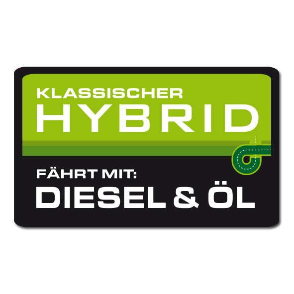 Diesel Hybrid – Aufkleber – Freier miT 3er